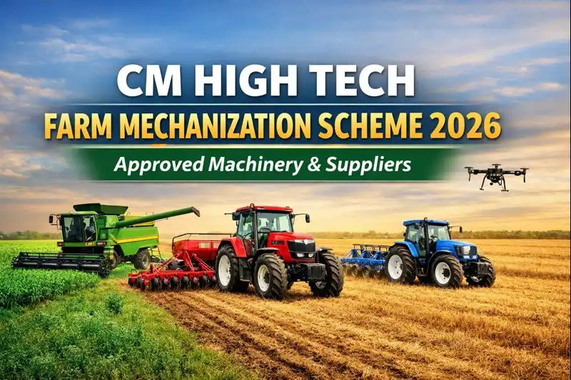 CM High Tech Farm Mechanization Scheme 2026 Approved Machinery & Suppliers